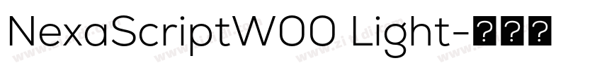 NexaScriptW00 Light字体转换